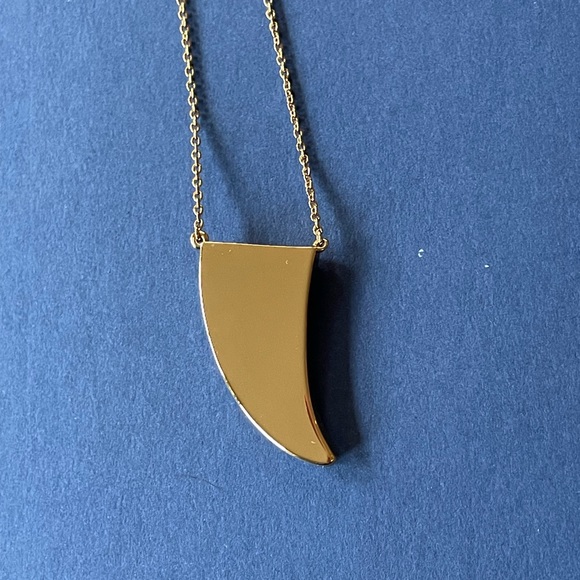 Split horn gold and stone necklace - Picture 3 of 6